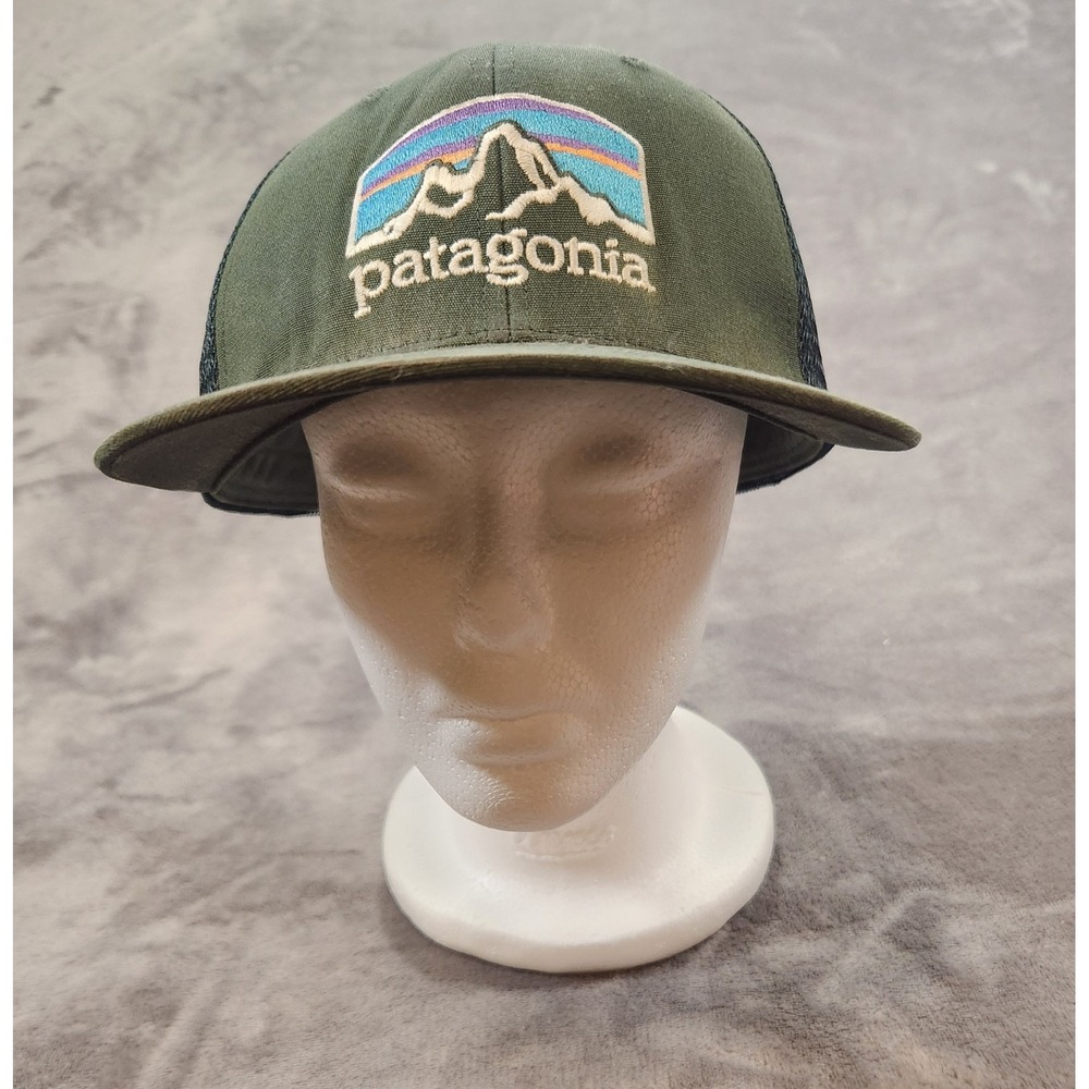 Patagonia Hat Mens Green Patagonia Line Logo Ridge LoPro Trucker